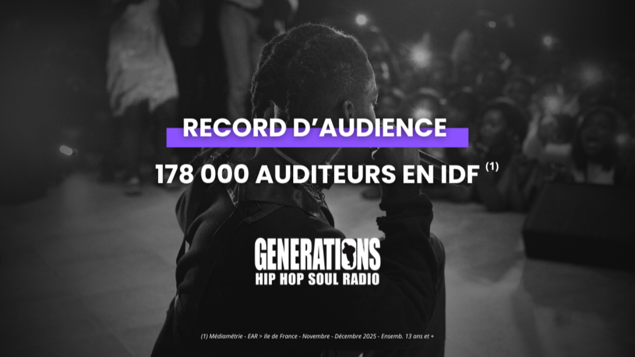 Générations enregistre une croissance exceptionnelle de son audience en Île‑de‑France ! Générations enregistre une croissance exceptionnelle de son audience en Île‑de‑France !